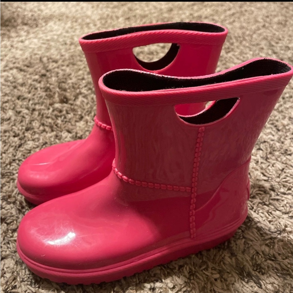 UGG Kids Bright Pink Rain Boots
